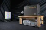 Projector radiometric compensation using a 2D spectroradiometer